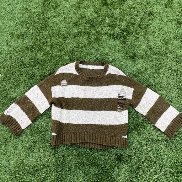 BP Distressed Striped Sweater - Picture 1 of 5